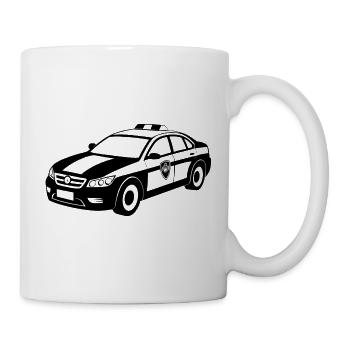 Polizei-Muscle-Car-Notfall - Tasse - Weiß - Rechts