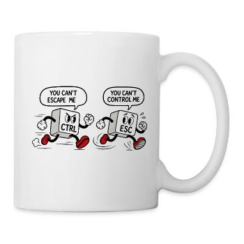 Geek Humor CTRL vs ESC - Tasse - Weiß - Rechts