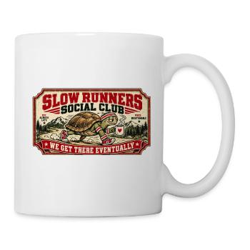 Slow Runners Sozialclub - Tasse - Weiß - Rechts