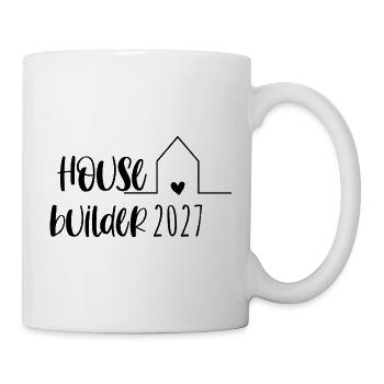 House Builder 2027 – Hausbau Richtfest - Tasse - Weiß - Rechts