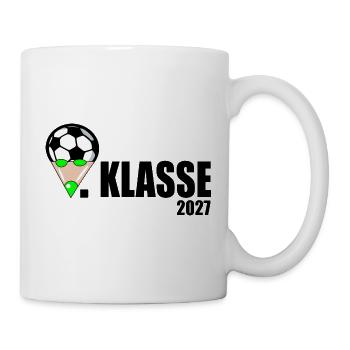 Schulkind 1. Klasse Fußball - Tasse - Weiß - Rechts