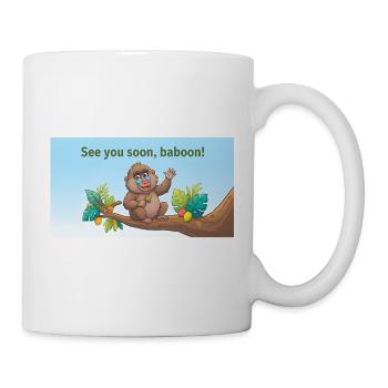 BIS BALD, PAVIAN. - Tasse - Weiß - Rechts