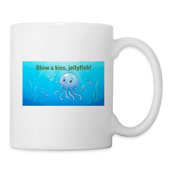 Blas einen Kuss Qualle - Tasse - Weiß - Rechts