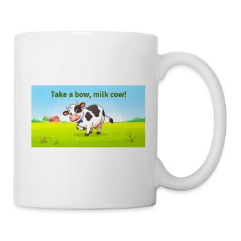 NIMM EINE VERBEUGUNG MILCHKUH - Tasse - Weiß - Rechts