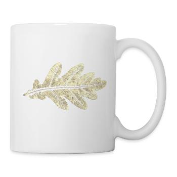 Eichenblatt / Blatt Eiche - Botanisch - Tasse - Weiß - Rechts