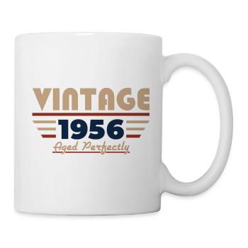 70. Geburtstag Geschenk Mann Vintage Oktober 1956 - Tasse - Weiß - Rechts