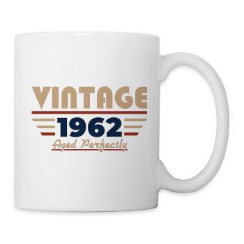 64. Geburtstag Geschenk Mann Vintage Oktober 1962 - Tasse - Weiß - Rechts