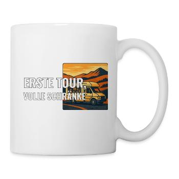 Erste Wohnmobilreise Geschenk für Anfänger - Tasse - Weiß - Rechts