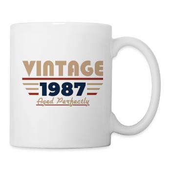 39. Geburtstag Geschenk Vintage Jahrgang 1987 - Tasse - Weiß - Rechts