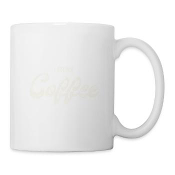 Ich trink Kaffee – Retro Script - Tasse - Weiß - Rechts