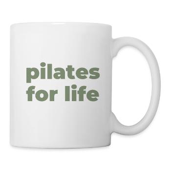 Pilates fürs Leben Typografik - Tasse - Weiß - Rechts