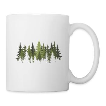 Wald Bäume Wandern Outdoor Natur Camping - Tasse - Weiß - Rechts