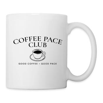Coffee Pace Club – Lauf- und Kaffee-Lebensstil - Tasse - Weiß - Rechts