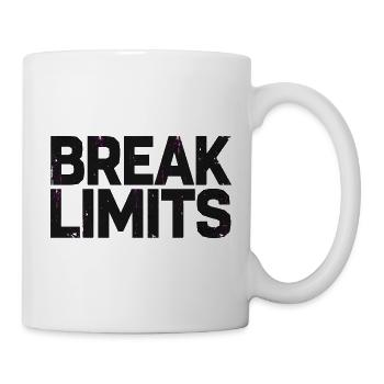 Break Limits fettgedruckter Text - Tasse - Weiß - Rechts