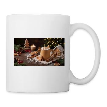 Zimtzauber Becher mit Lebkuchenhaus - Tasse - Weiß - Rechts