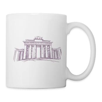 Berlin Brandenburger Tor – Symbolträchtiges Stadtd - Tasse - Weiß - Rechts