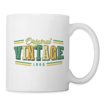 66. Geburtstag Original Vintage 1960 Retro - Tasse - Weiß - Rechts