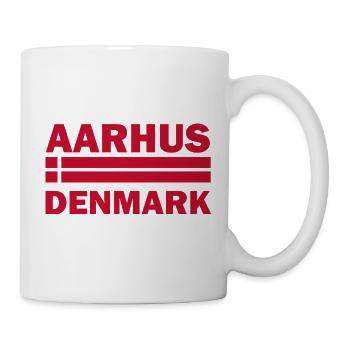 Aarhus Dänemark Stadtflagge - Tasse - Weiß - Rechts