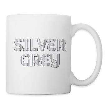 Silbergrau - Tasse - Weiß - Rechts