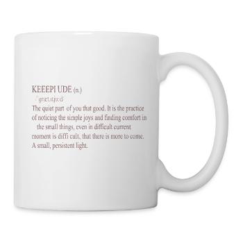 Wörterbuch-Typografie Vintage - Tasse - Weiß - Rechts