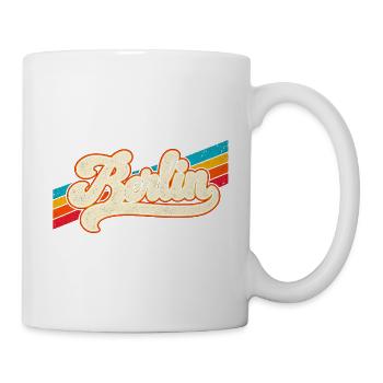 Berlin - Retro Sticker - Deutschalnd - Germany - Tasse - Weiß - Rechts