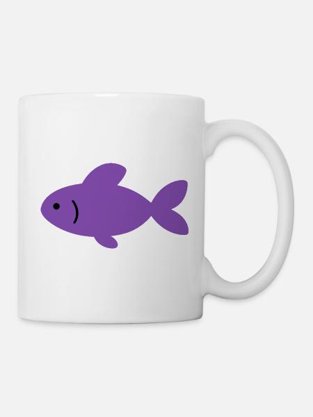 Fisch Zeichnung Geschenkidee Tierfreunde - Tasse - Weiß