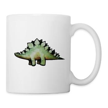 Smaragd-Stego in Aquarell - Tasse - Weiß - Rechts