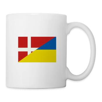 Dänemarkische Ukraine-Flagge – dänische und ukrainische Flagge - Tasse - Weiß - Rechts