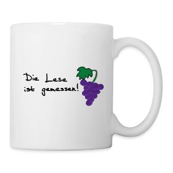 Die Lese ist gemessen! - Tasse - Weiß - Rechts