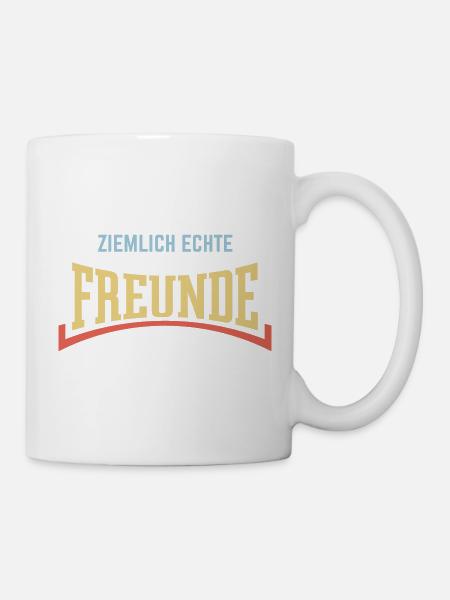 Ziemlich Echte Freunde (Freundschaft / Konkav / 3) - Tasse - Weiß