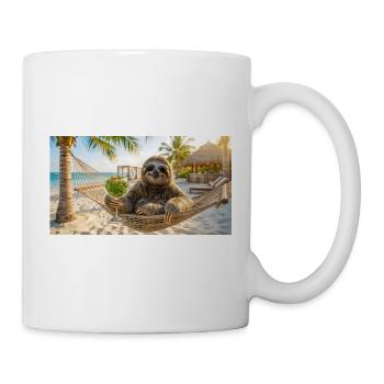 Trägheit nimmt die Happy Hour schön und langsam - Tasse - Weiß - Rechts