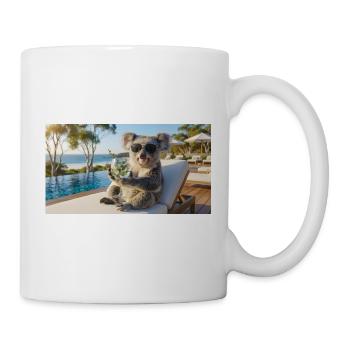 Koala genießt Eukalyptus bei der Happy Hour - Tasse - Weiß - Rechts