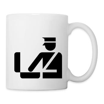police - Mug blanc - blanc - Droite