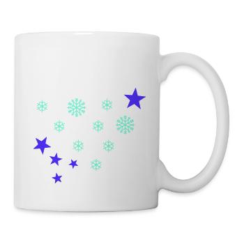 Schneeflocken - Tasse - Weiß - Rechts