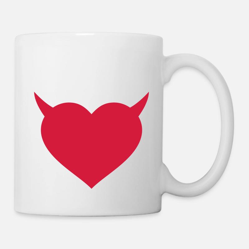 cœur - Mug blanc - blanc