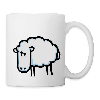 Schaf - Tasse - Weiß - Rechts