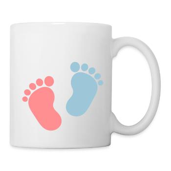 pieds d'enfant trop mignons - Mug blanc - blanc - Droite