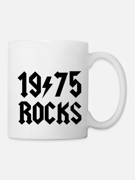 1975 rocks - Tasse - Weiß