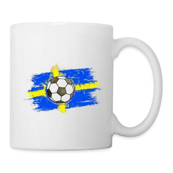 Football Suède 02 - Mug blanc - blanc - Droite