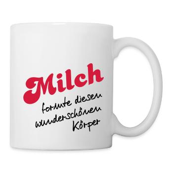 Milch - Tasse - Weiß - Rechts