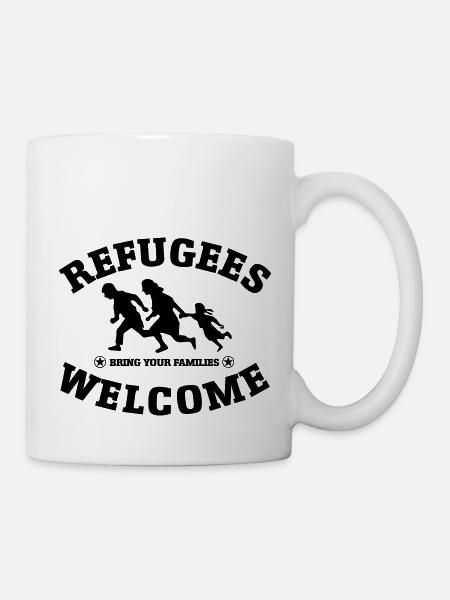 refugees welcome original - Tasse - Weiß