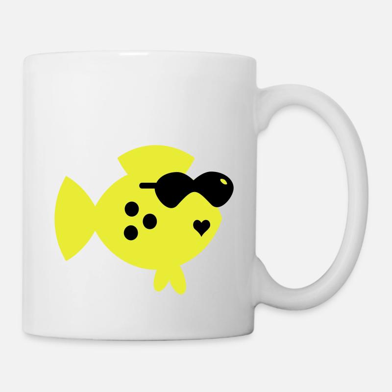 Blindfisch / blind fish (2c) - Tasse - Weiß
