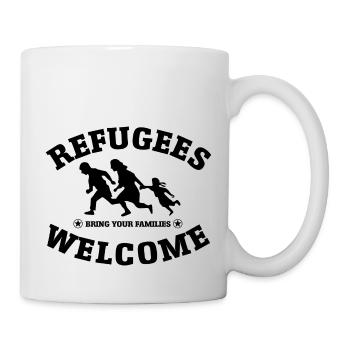Refugees Welcome (versch. Farben) - Tasse - Weiß - Rechts