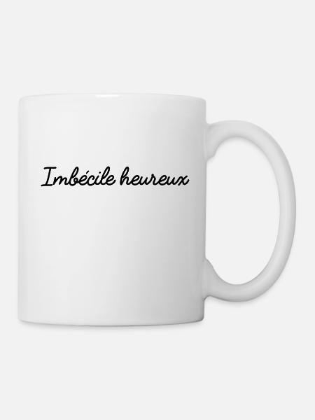 Imbécile heureux seul - Mug blanc - blanc