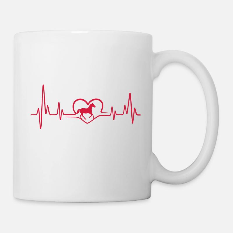 Heartbeat Pferd - Tasse - Weiß