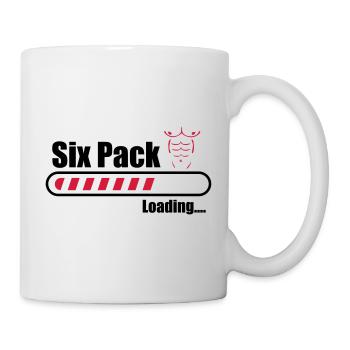 Funny Gym - six pack - Mug - white - Right