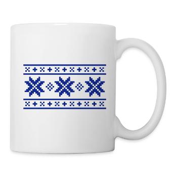 Norwegian pattern (winter) 02.0 - Mug - white - Right