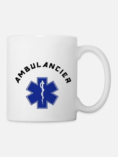 ambulancier logo - Mug blanc - blanc