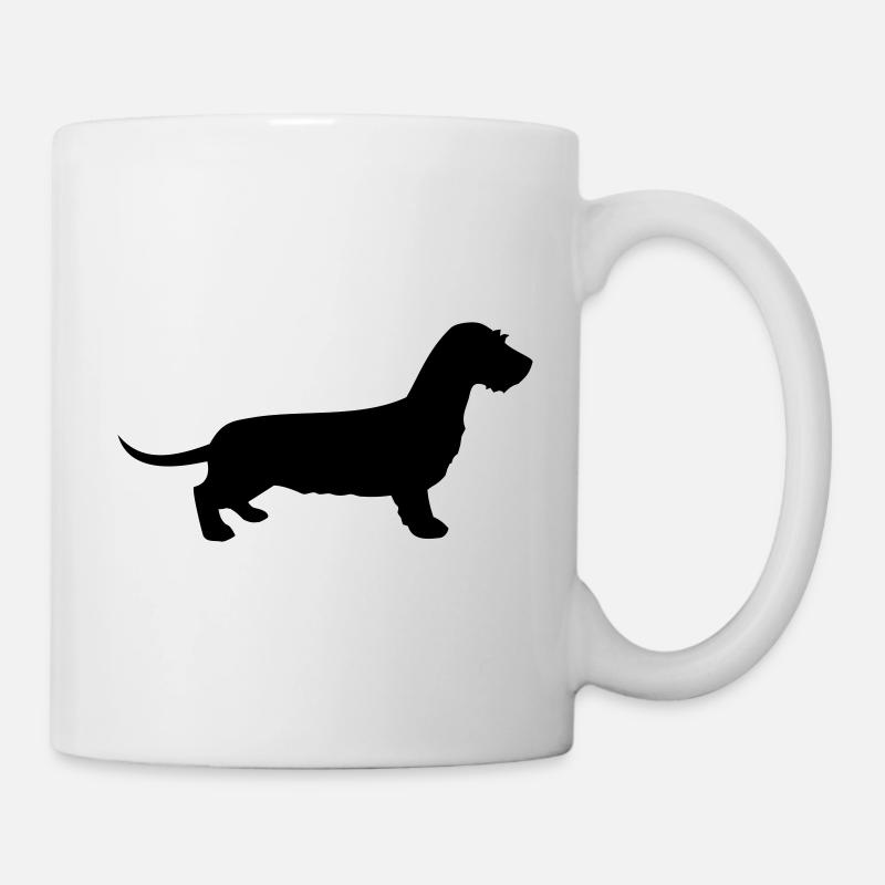 Rauhhaardackel - Tasse - Weiß