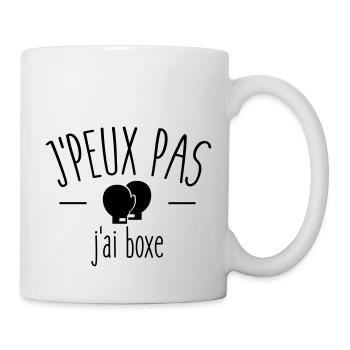 Je peux pas j'ai boxe - Mug blanc - blanc - Droite